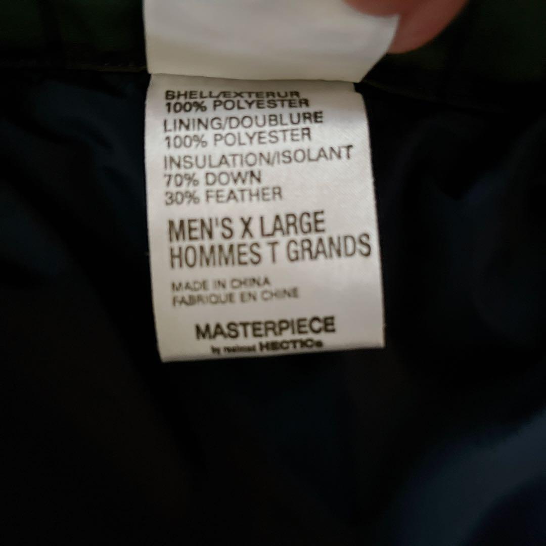 美品】MASTERPIECE マスターピース HECTIC ダウンベスト XL