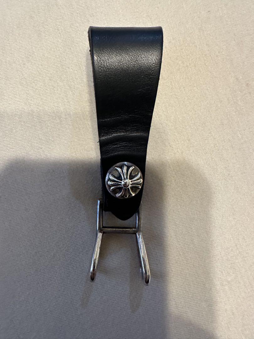 CHROME HEARTS クロムハーツ ベルトループ クロスボタン レザー