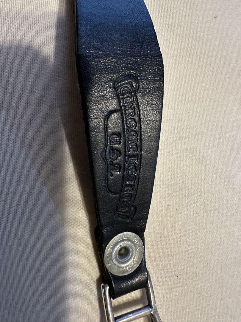 CHROME HEARTS クロムハーツ ベルトループ クロスボタン レザー
