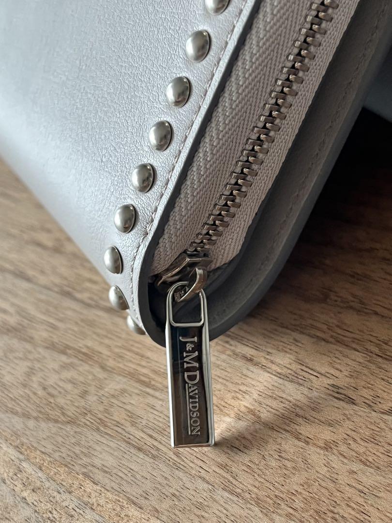 J&M DAVIDSON スタッズ　二つ折り財布　WALLET ライトグレー