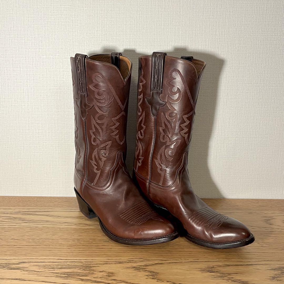 USA製Lucchese Classicsウエスタンブーツ バーガンディー 8E