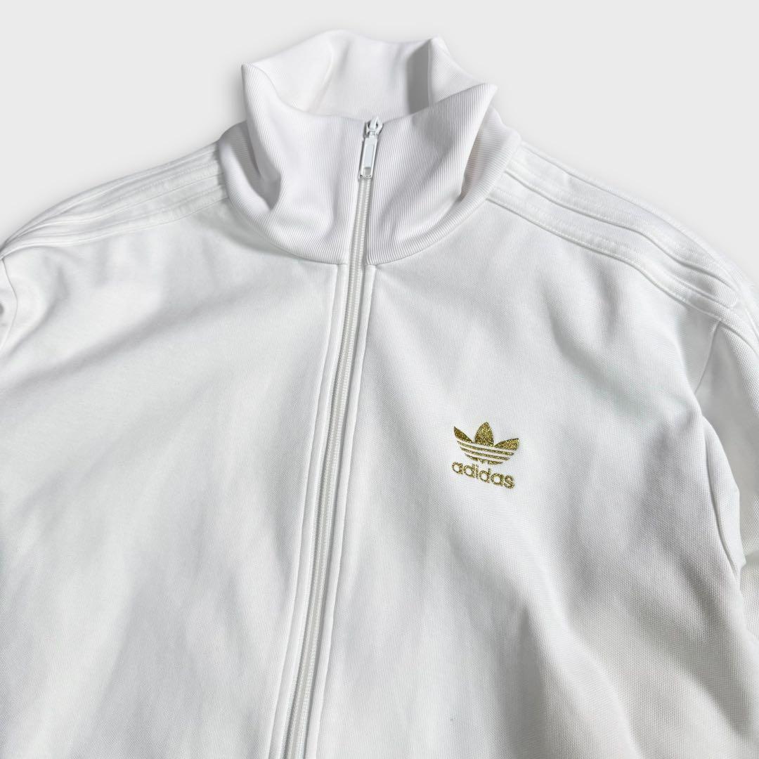 希少 極美品 L アディダス ジャージ セットアップ 上下 オールホワイト