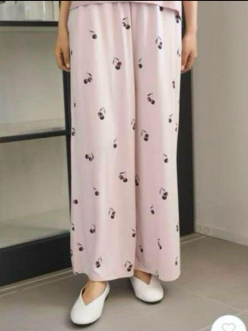 新品タグ付き⭐︎ジェラートピケ チェック柄シャツロングパンツ上下セット　ピンク 新品タグ付き⭐︎ジェラートピケ チェック柄シャツロングパンツ