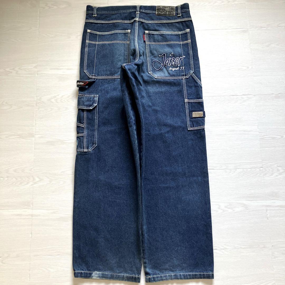 極太90s KARL KANI 刺繍ロゴ ヘビーオンスバギーデニム B系 KARL KANI カールカナイ バギーデニム バギージーンズ