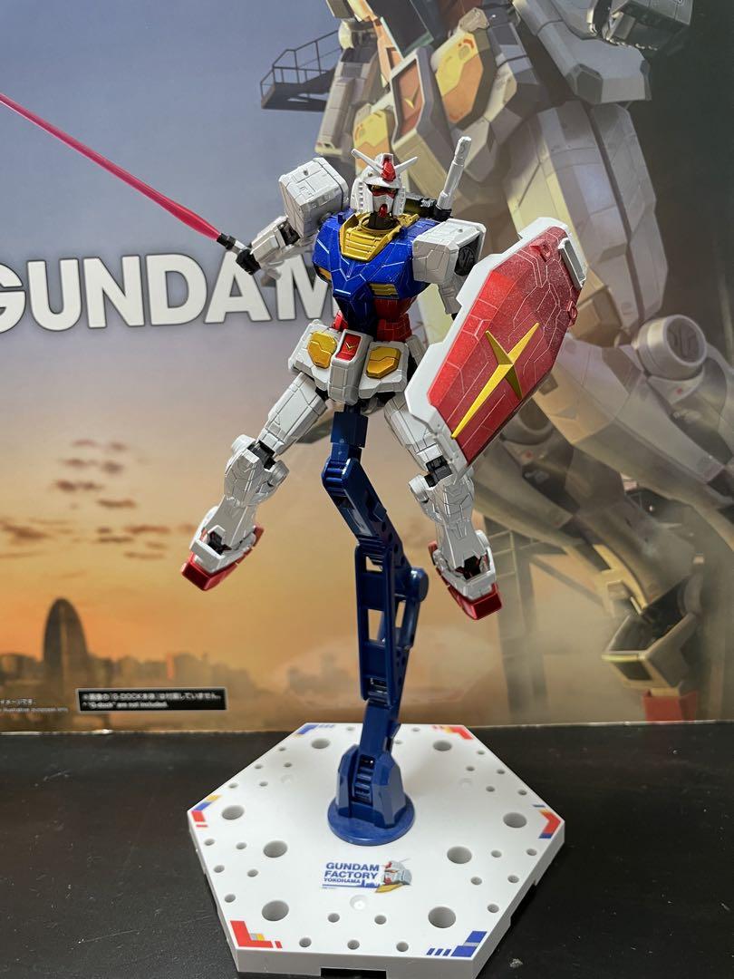 ガンダムファクトリー横浜 HGガンダム　チタニウムフィニッシュ　アクションベース