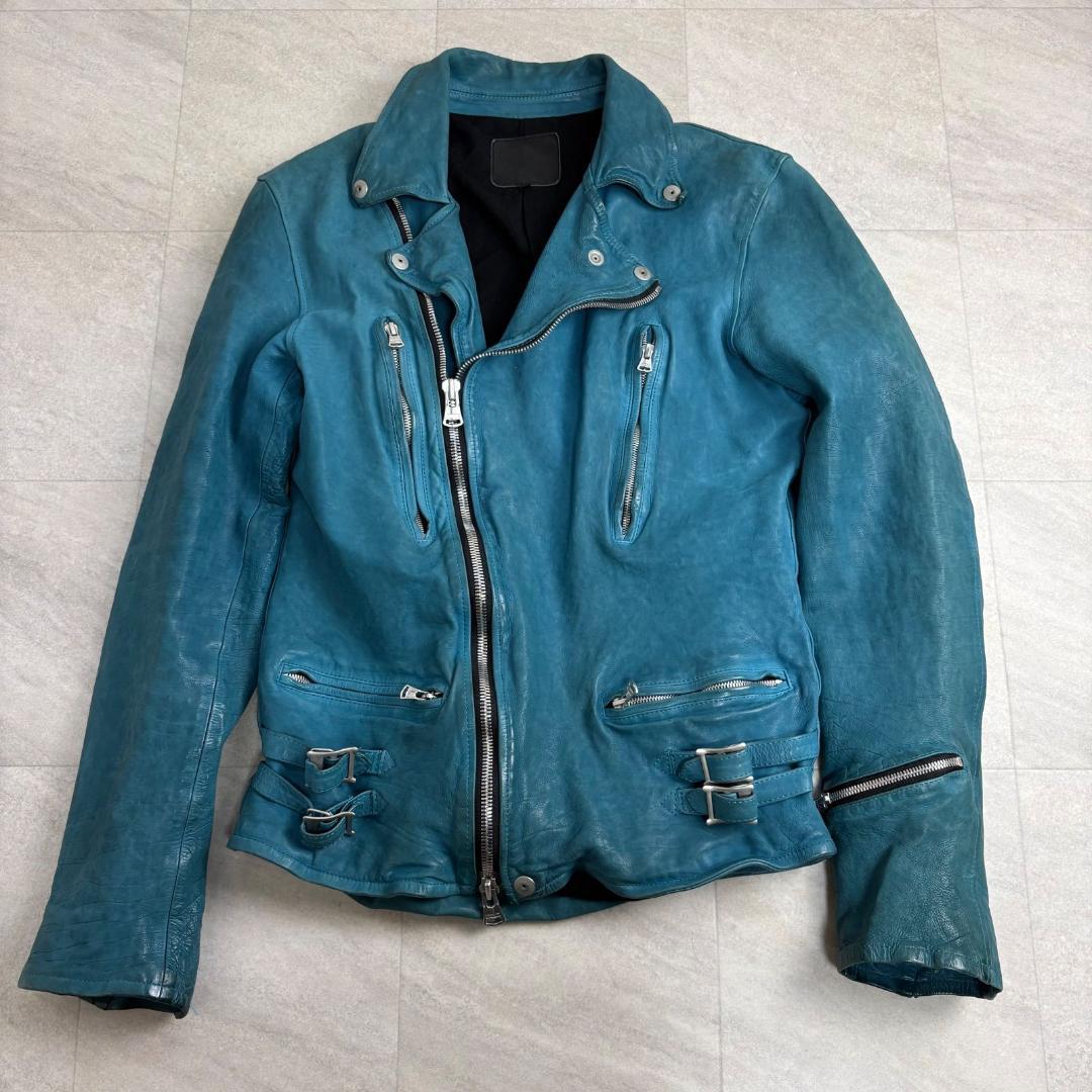 イサムカタヤマバックラッシュ　ダブルライダース ジャパンカーフ 製品洗い加工