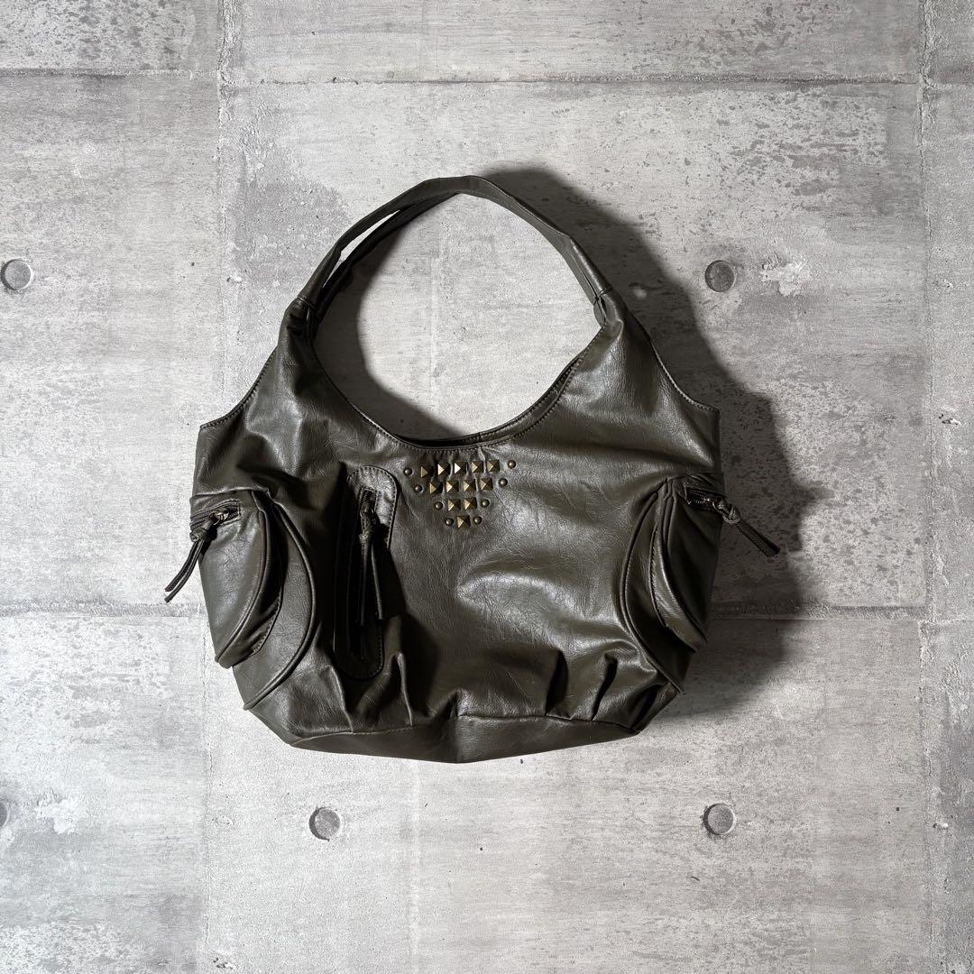 バッグ fur fringe leather one shoulder bag y2k 61UK2GIyMjL._UY900_.jpg