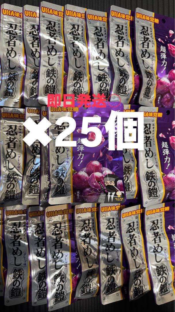 UHA味覚糖 忍者めし 鉄の鎧 グレープ味 14個 賞味期限2026.3