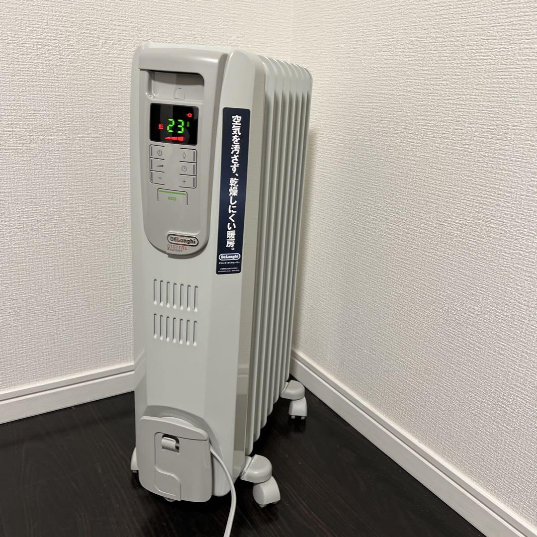 【美品｜デロンギ オイルヒーター】 デジタル式　KHD410812-LG グレー