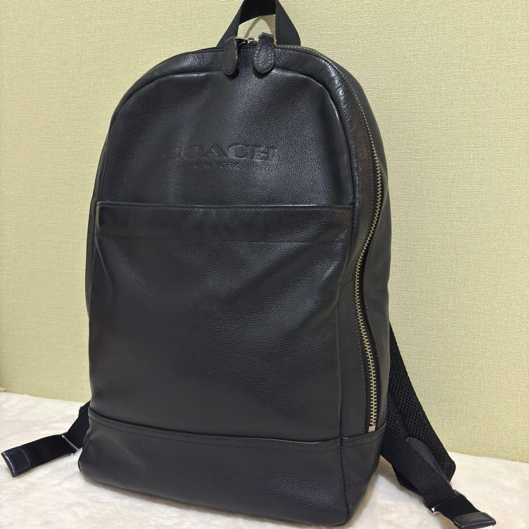 COACH コーチ チャールズ リュック バックパック レザー ネイビー A4