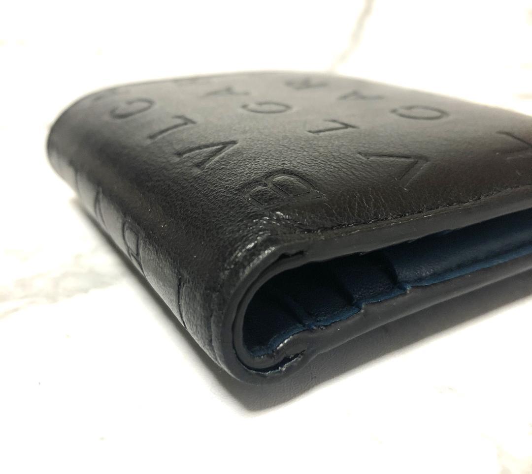 BVLGARI メンズ レディース レザー 二つ折り 財布 激レア 超美品 本革
