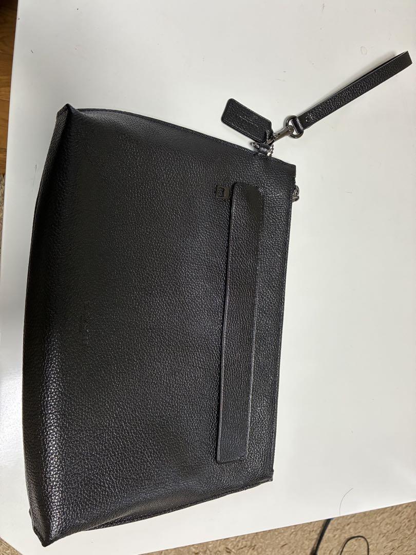 ブラックレザー クラッチバッグ