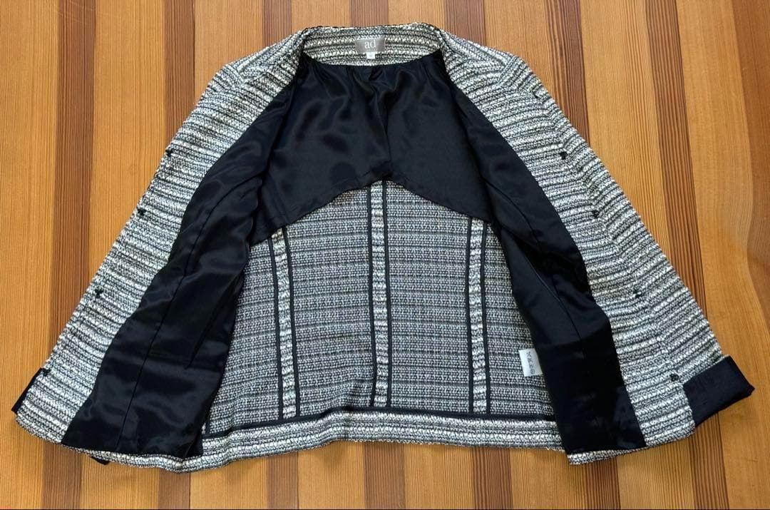 新品未使用 百貨店 ノーカラージャケット レナウン ad addenda 日本製