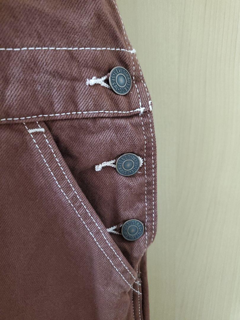 送料無料 Levi's リーバイス ブラウンオーバーオール M 美品
