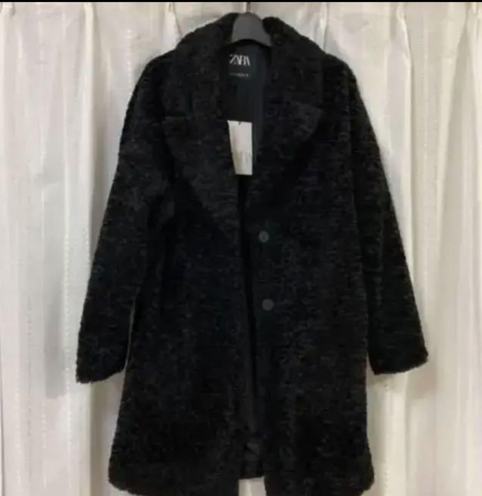 ZARA ラクスチャーファブリック ファ 黒 新品 VXKAm-m13652703399 ザラ アウター コート 高評価通販