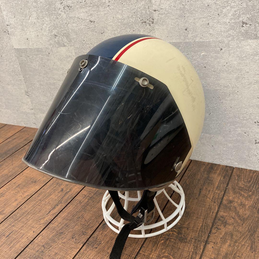 ビンテージ BARTON ジェットヘルメット シールド ヘルメット ストライプ