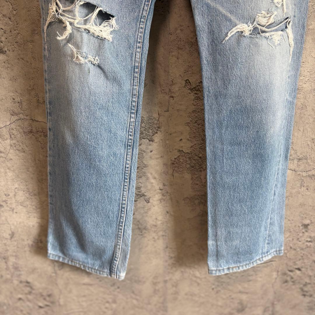 90s Levi’s 501 USA製 クラッシュデニム W32 グランジ