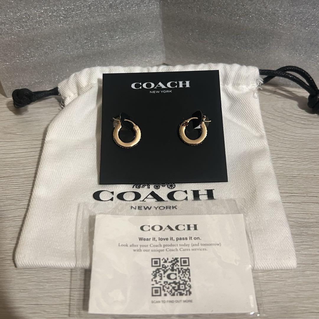 【コメント待ってます】COACH ゴールド フープピアス
