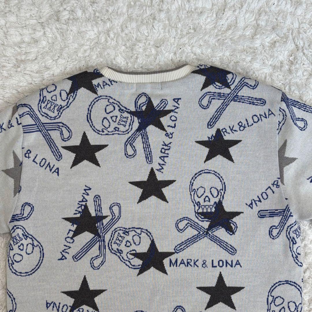 希少⛄️MARK&LONA クルーニット XL スカル 星 大きいサイズ ✨超希少✨MARK&LONA クルーニット メンズXL スカル 星 大きめ