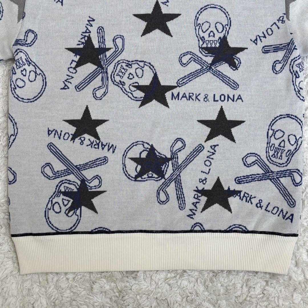 希少⛄️MARK&LONA クルーニット XL スカル 星 大きいサイズ ✨超希少✨MARK&LONA クルーニット メンズXL スカル 星 大きめ