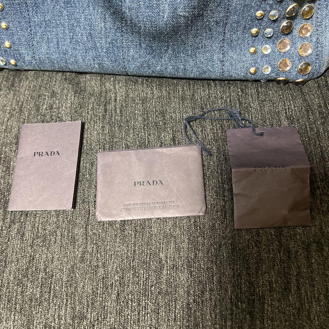【お値下げしました】PRADA カナパ スタッズビジュー プラダ プラダ 激安単価で
