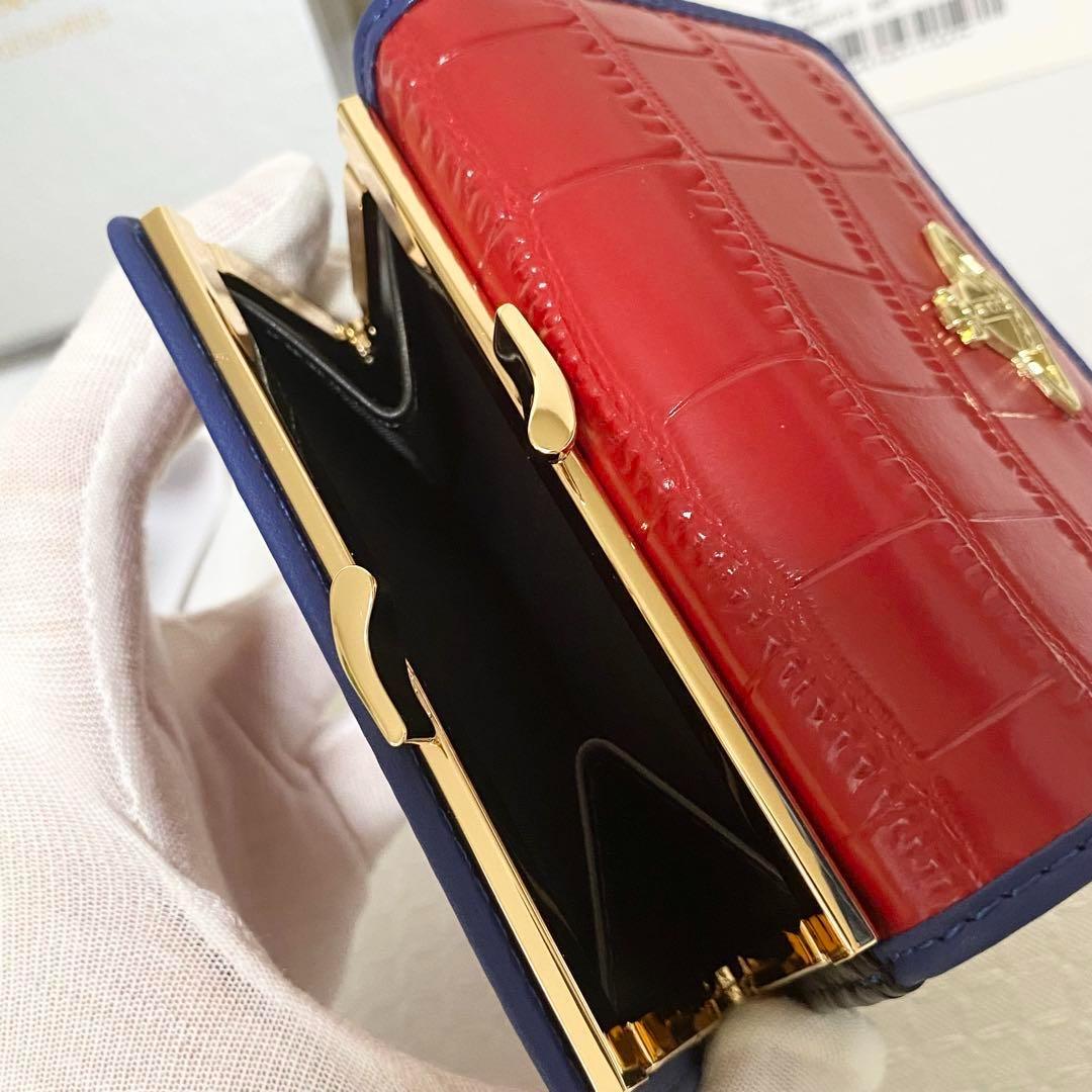 値下げしました！Vivienne Westwood 三つ折り財布 レッド&ブルー 値下げしました！Vivienne Westwood 三つ折り財布 レッド&ブルー
