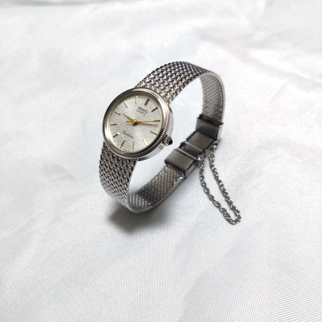 超希少　美品　SEIKO　エクセリーヌ　3針　シルバーカラー　新品電池