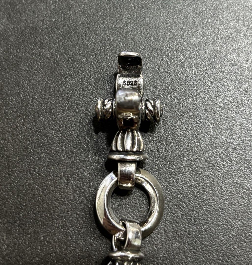 VINTAGEヴィンテージ シルバーボールチェーン　ブレスレット　クラスプ