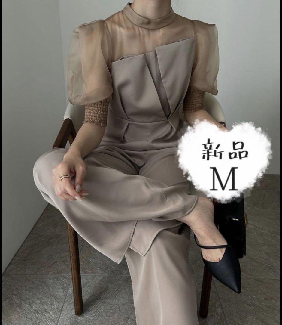訳あり 特価 結婚式 お呼ばれ 二次会 シフォンスリーブパンツドレス ロンパース