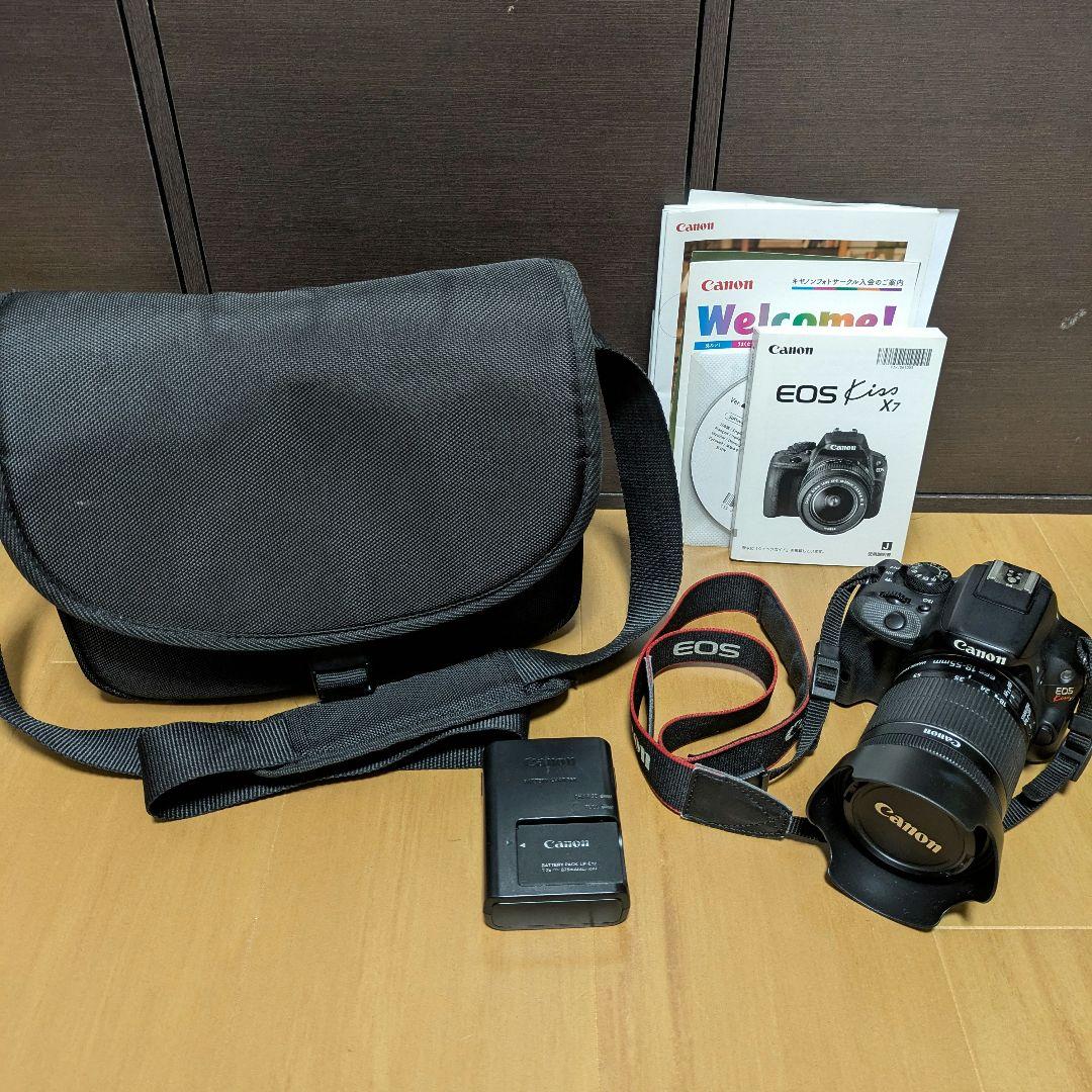 Canon EOS Kiss X7 デジタル一眼レフ 収納バッグ付き目立った傷や汚れなし