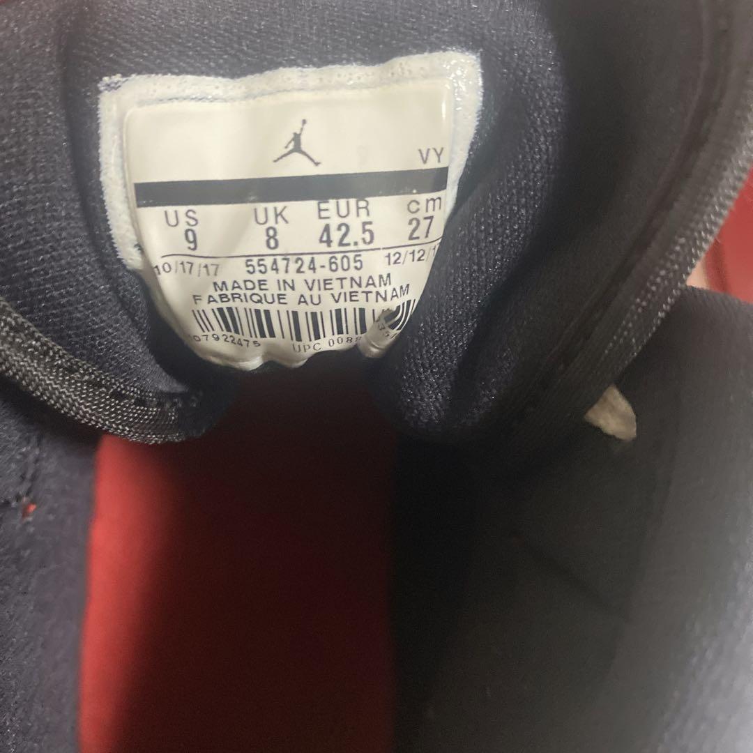 NIKE AIR JORDAN 1 MIDスニーカー 27cm レッド/ホワイト