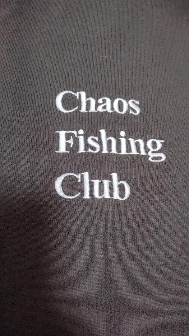 Chaos Fishing Club LOGO CREW NECK L/S 黒L
