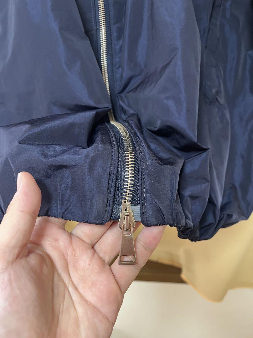 美品 MONCLER LACOUR ネイビー ナイロン バルーン ブルゾン