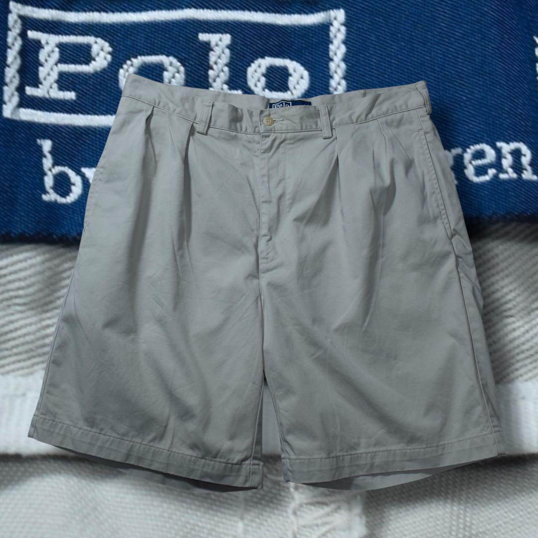 POLO by Ralph Lauren ツータックショーツ W35 ベージュ