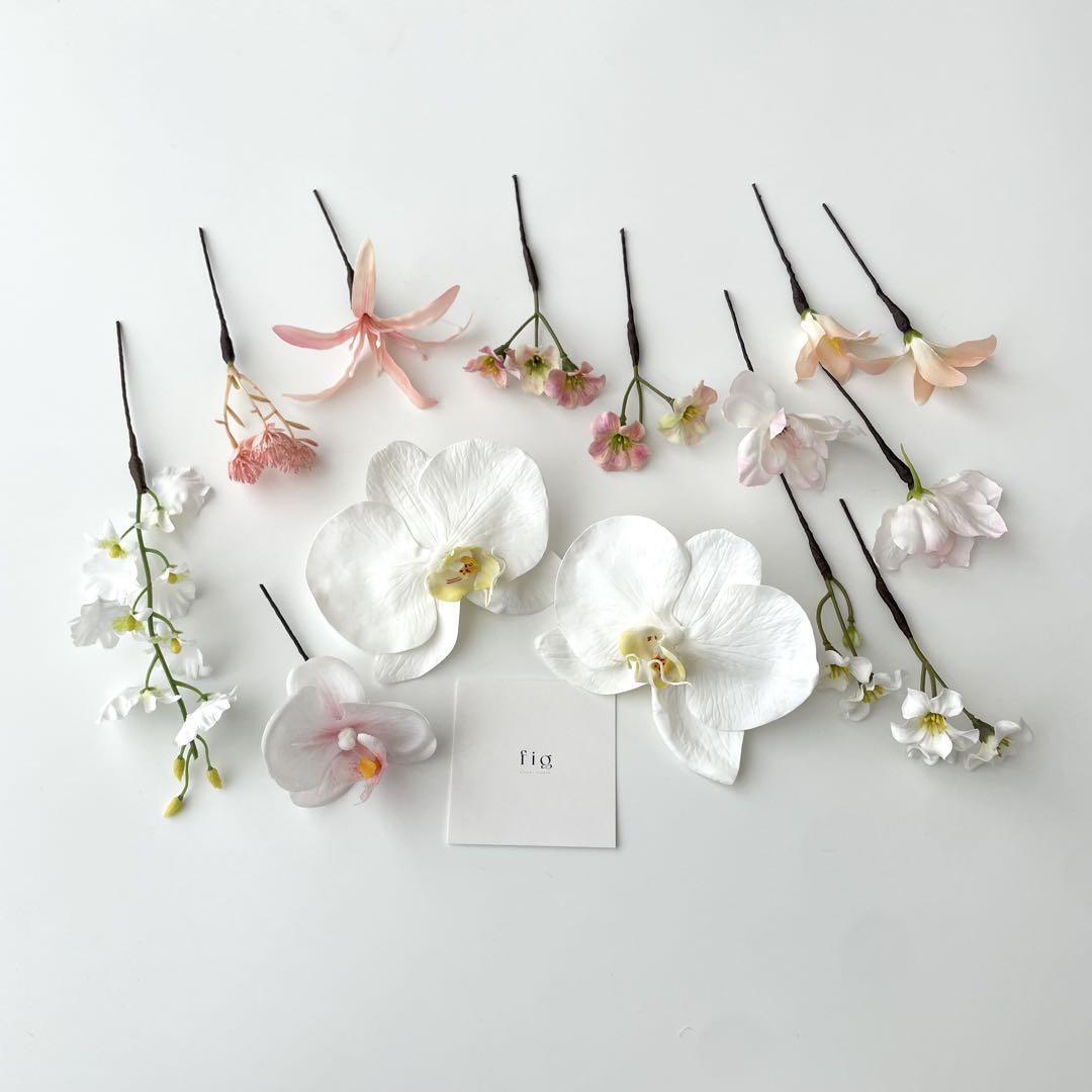 white whip-Lヘッドパーツ　アーティフィシャルフラワー　ヘッドドレス