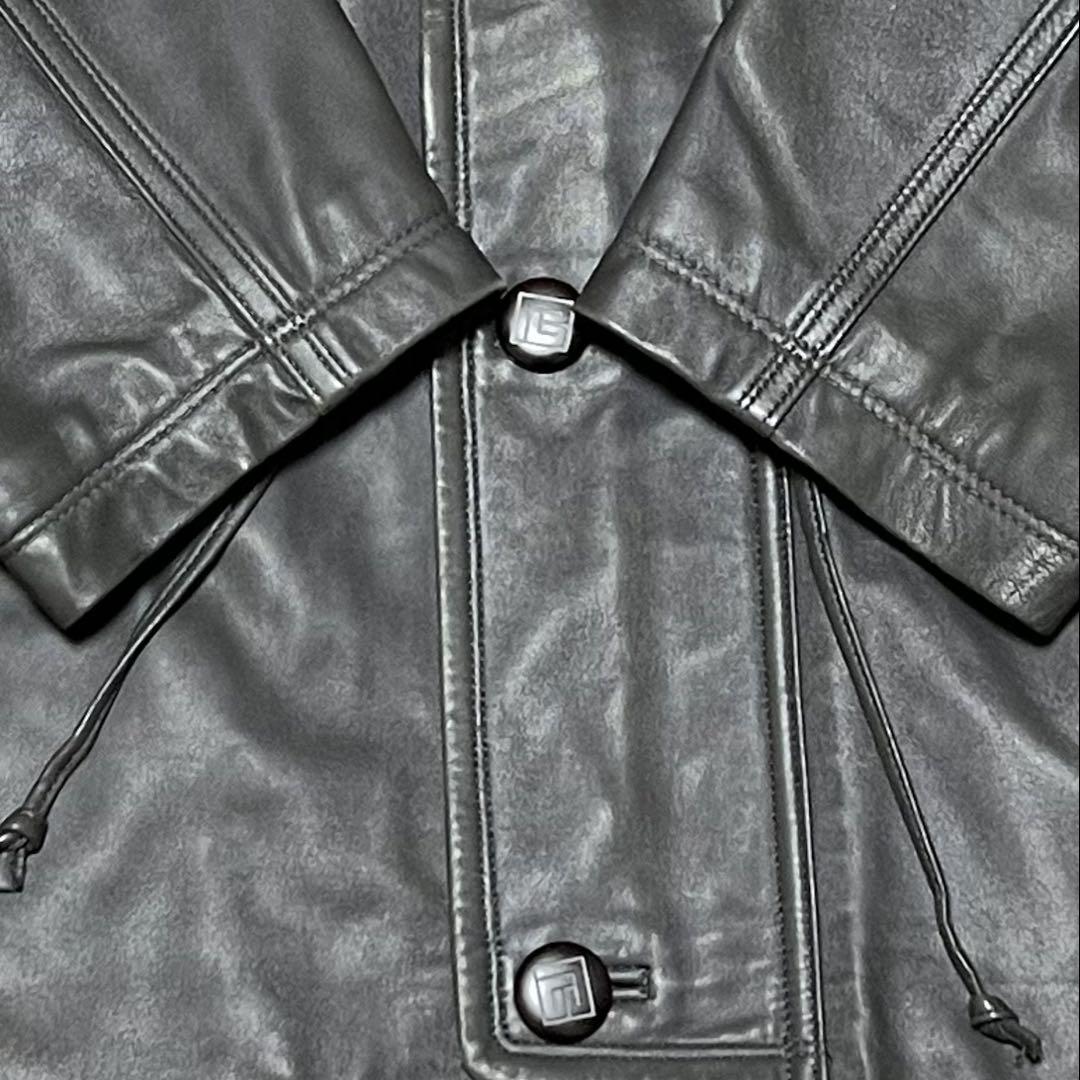 PIERRE BALMAIN レザージャケット　レザーコート　ラムレザー　羊革