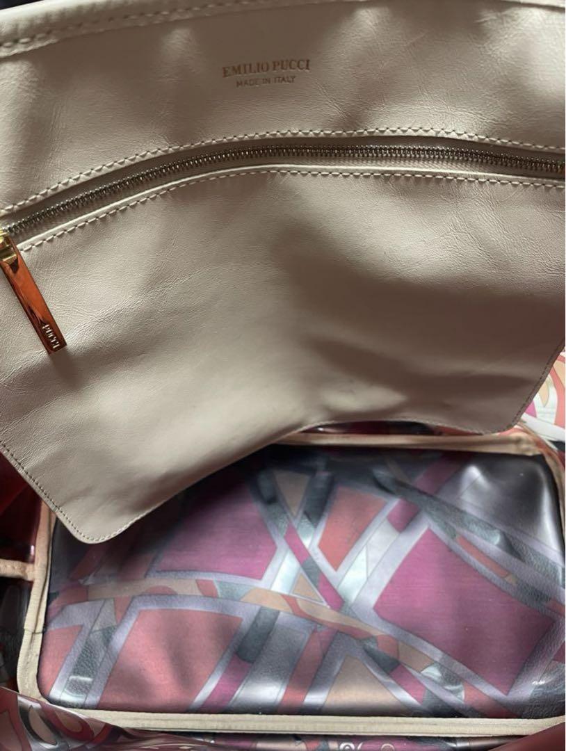 EMILIO PUCCI トートバッグ　プッチ柄　ピンク