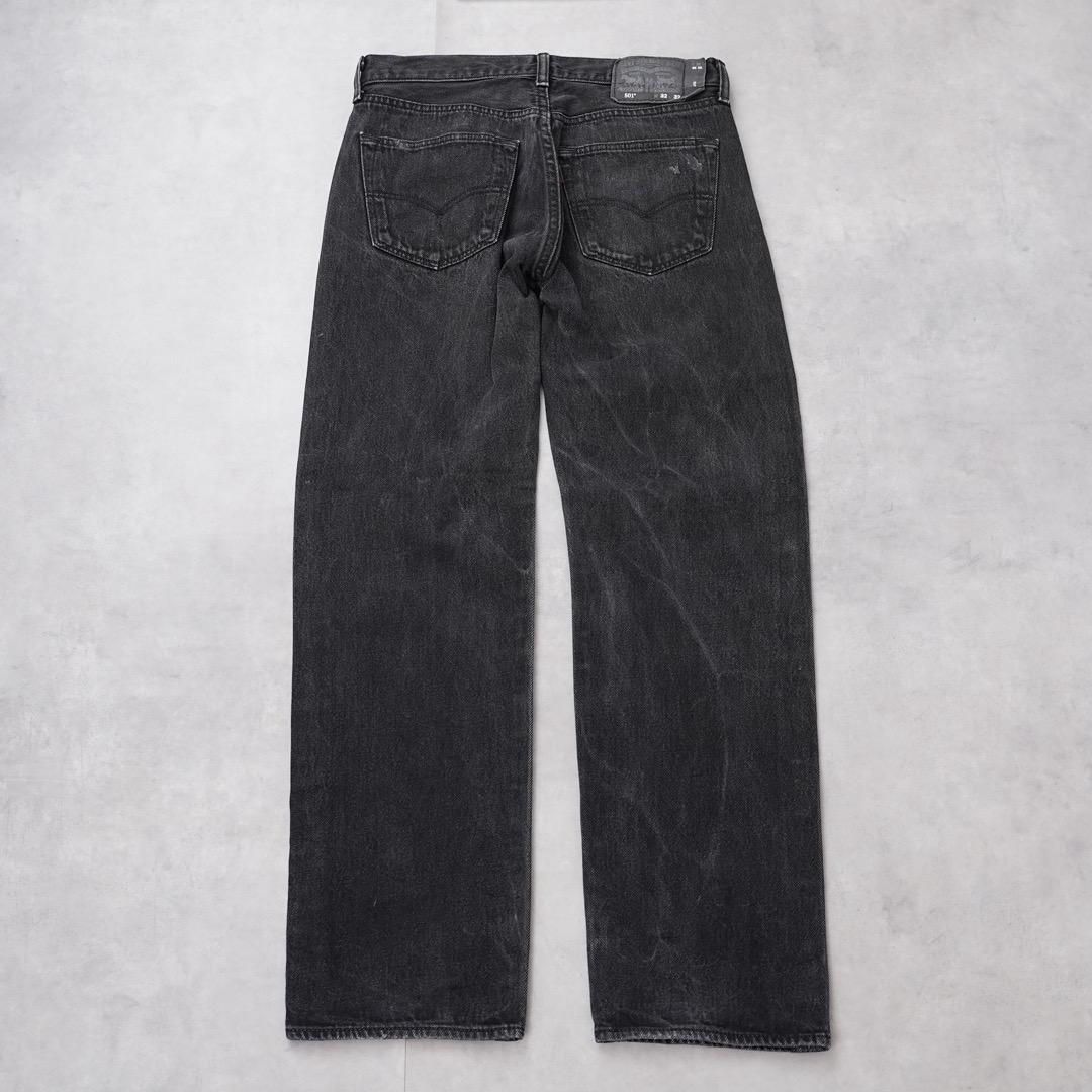 リーバイス501 W32 ブラックデニム 黒 ボトム パンツ 古着 13774