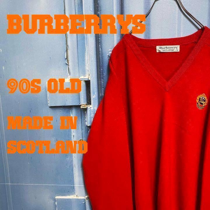 激レア 90s old Burberrys スコットランド製 ウールニット 古着 | csm.cg