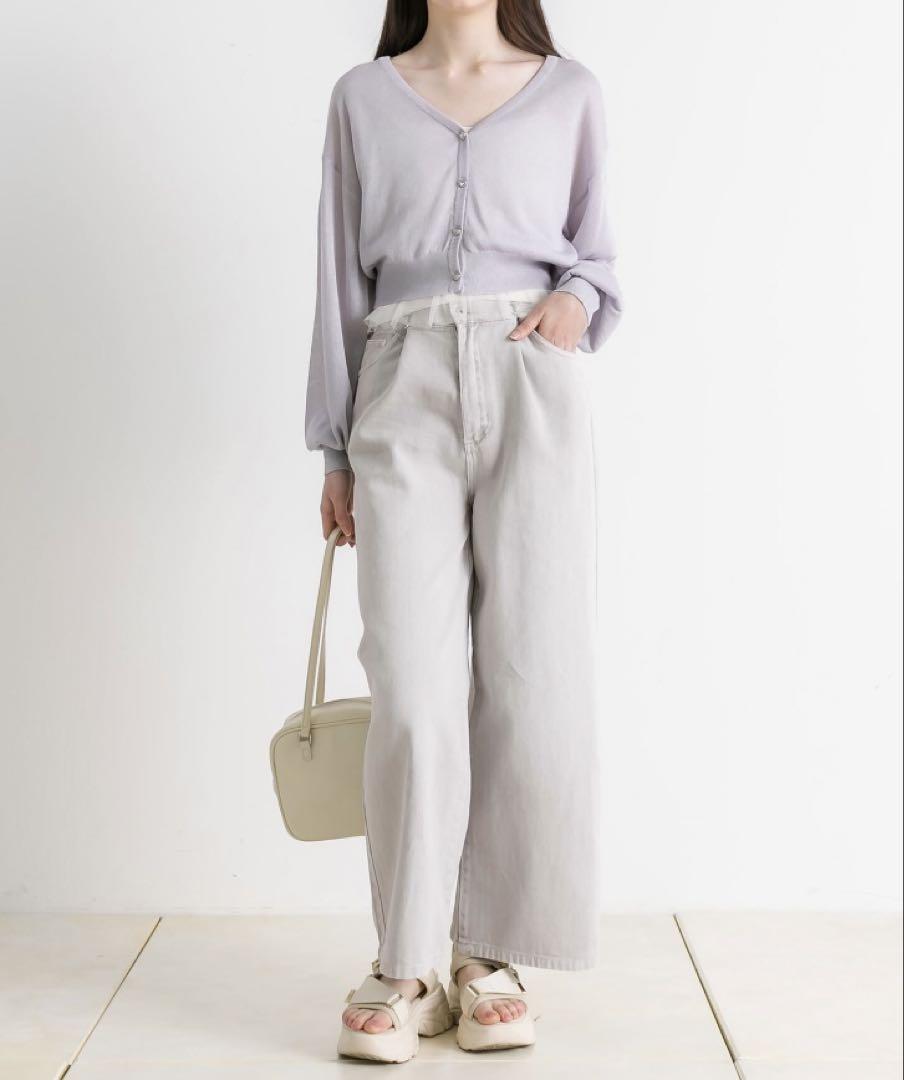 美品1回着 ☆OLIVE des OLIVE ワイドパンツ デニム S