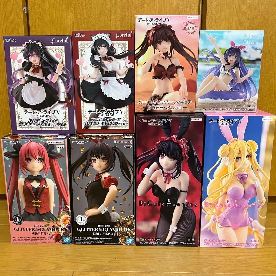 デートアライブ　フィギュア　まとめ売り デート・ア・ライブ8点】フィギュア まとめ売り 時崎狂三 夜刀神十香