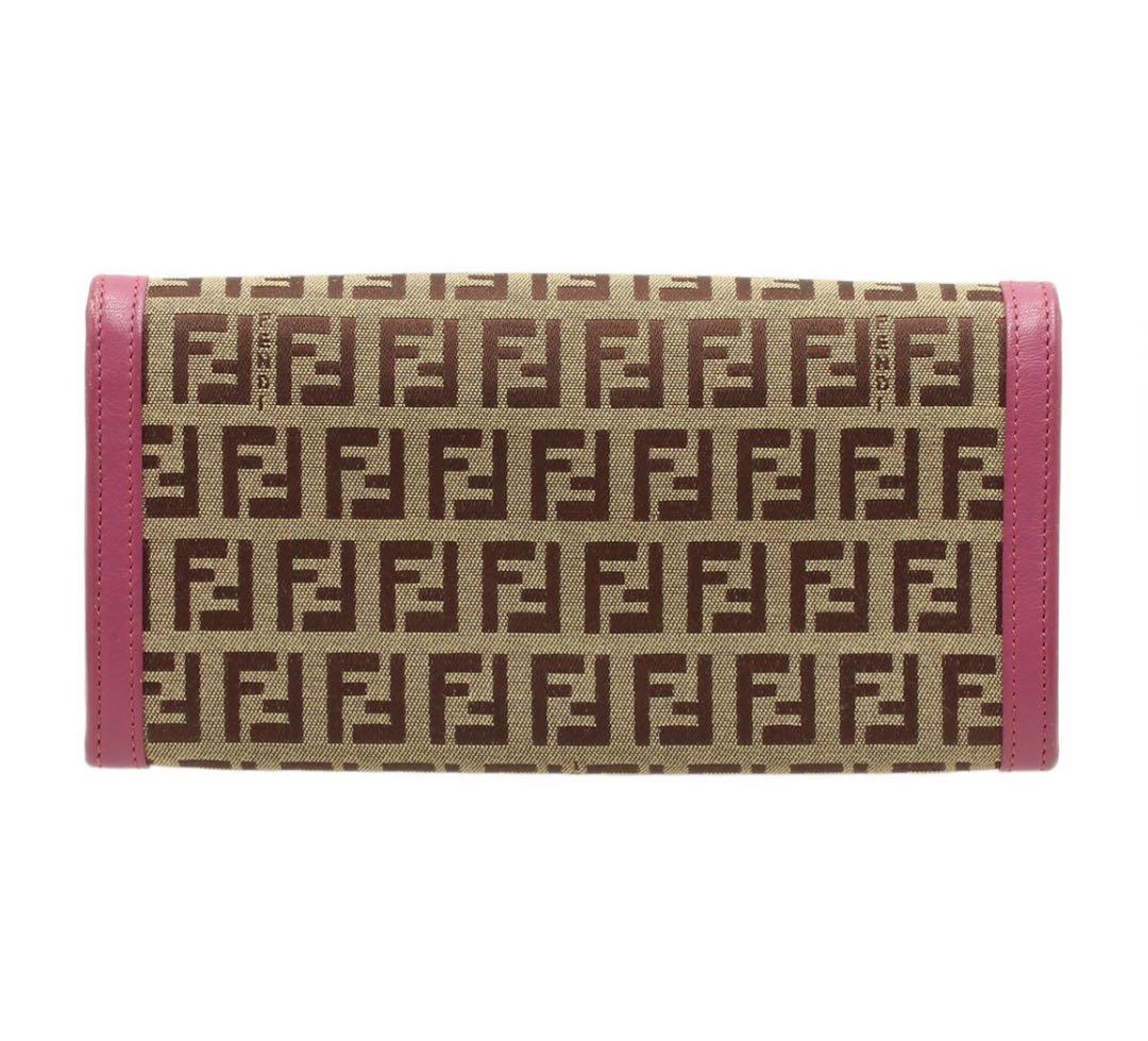 K2964 美品 フェンディ ズッキーノ 二つ折り長財布