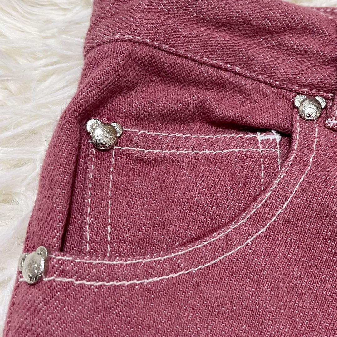 PINK HOUSE ピンクハウス デニムパンツ くま刺繍 ワッペン