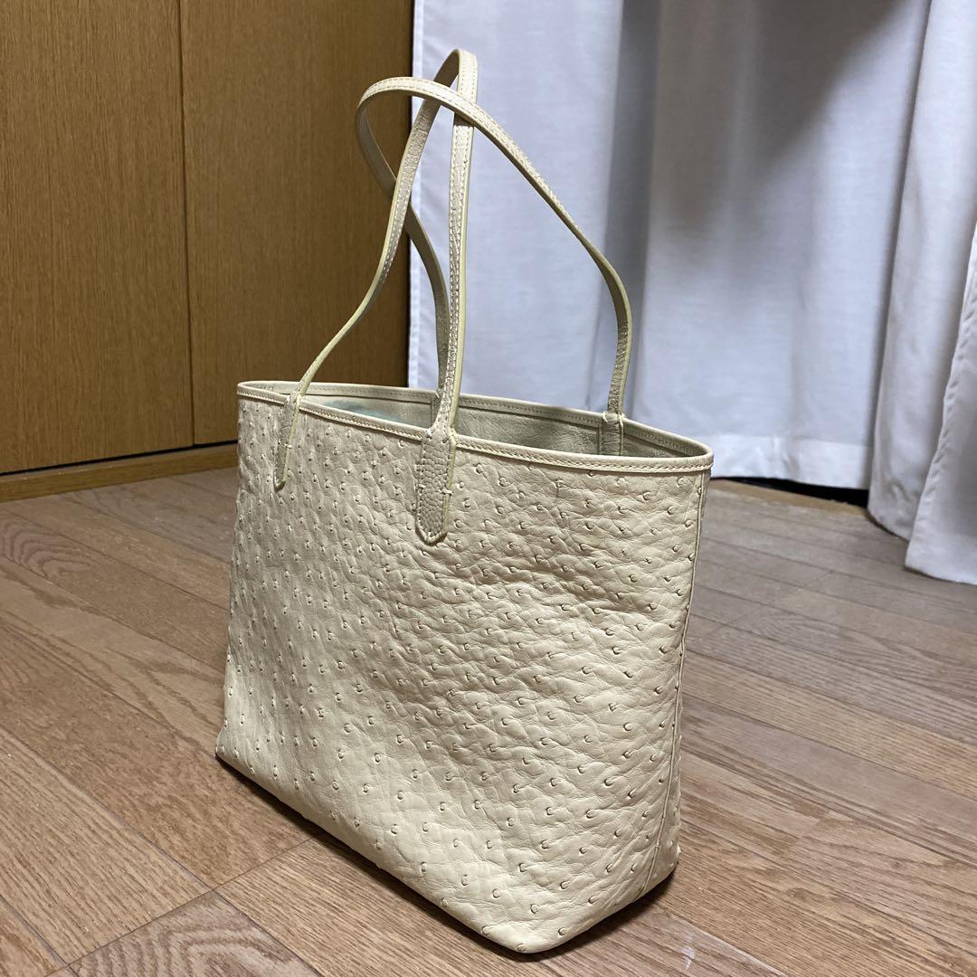 タケチ TAKECHI  オーストリッチ トートバッグ ベージュ