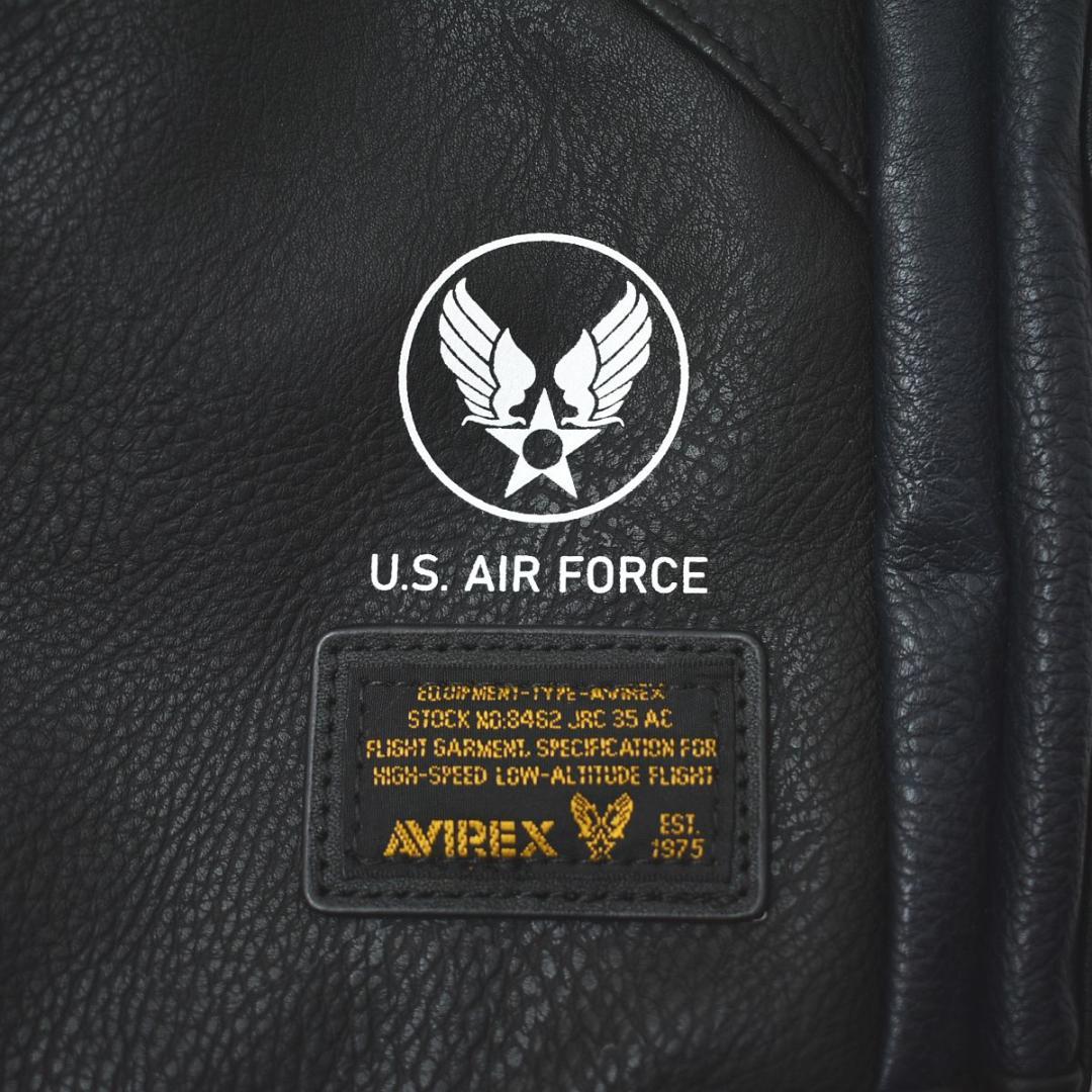 【アメカジ】 アヴィレックス AVIREX 縦型 ショルダー バッグ 鞄 黒