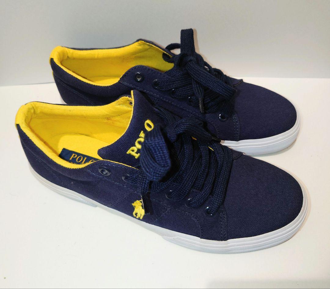 ☆超美品☆POLO RALPH LAUREN スニーカー ネイビー 25.5 - メルカリ