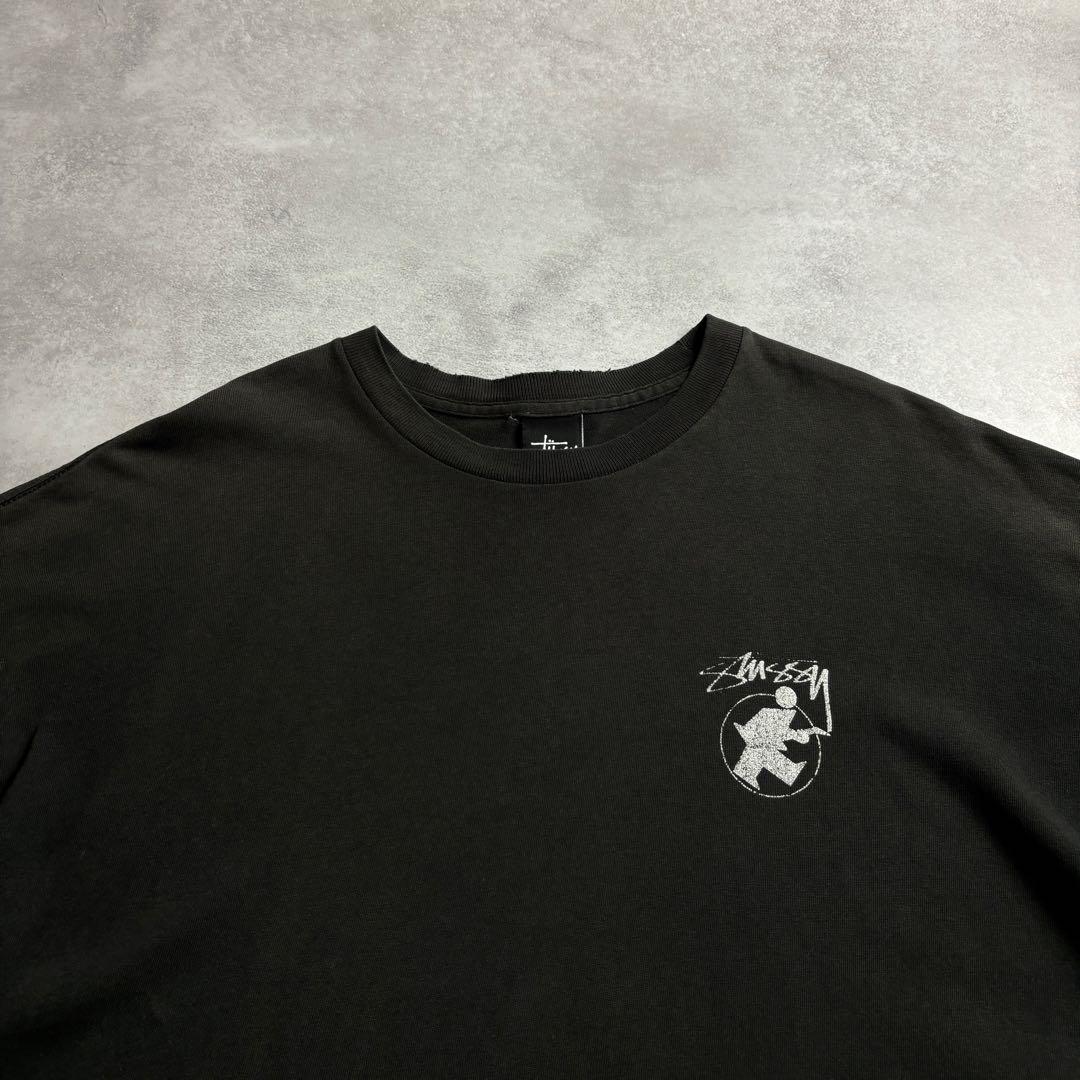 syta様］00s~ STUSSY ギターマン プリント フェード Tシャツ