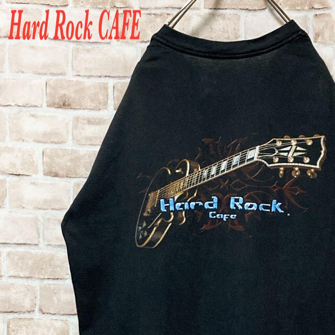 ☆希少デザイン☆ Hard Rock CAFE☆旧タグ☆ビックプリント☆ギター