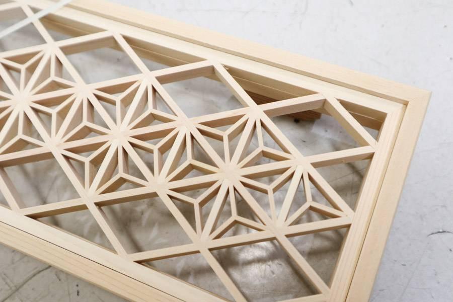 限定SALEHOT 展示品 組子のロングトレー 角麻の葉模様 豊田木工所 伝統工芸品 2種セット ROGfI-m13696713664 正規品セール