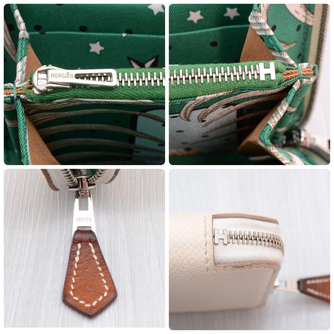 ◆入手困難◆HERMES　エルメス　シルクイン　王者の虎　フルリ　長財布　白